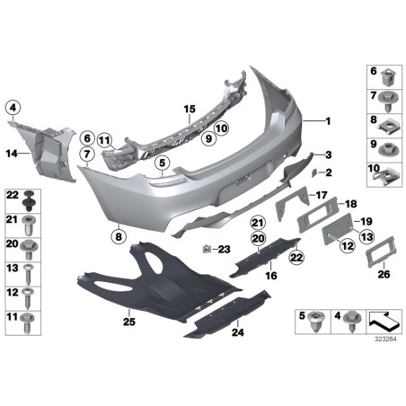 Couvercle inférieur - Pièce d'origine BMW 51128055373 Couvercle inférieur - Pièce d'origine BMW 51128055373