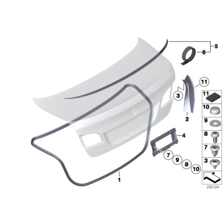 Capuchon de couverture - Pièce d'origine BMW 51187060798