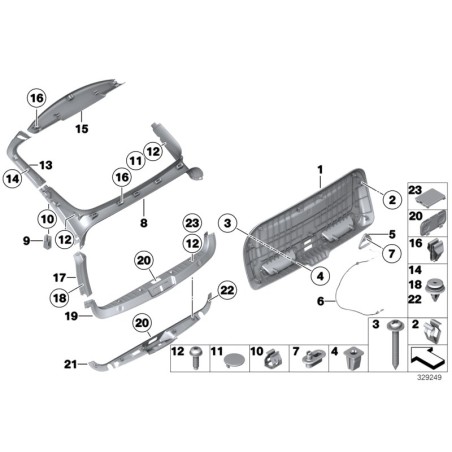 Capuchon de couverture - Pièce d'origine BMW 51497061429
