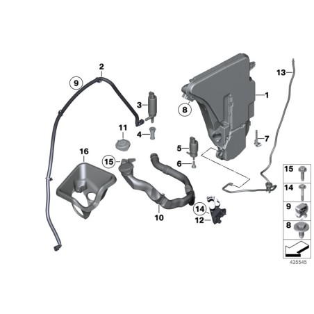 Pièce d'origine BMW 61667238068 - Couverture de tuyau de remplissage F