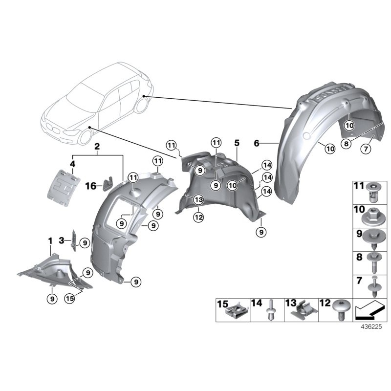 Housse pour panneau de couverture - Pièce d'origine BMW 51717259887
