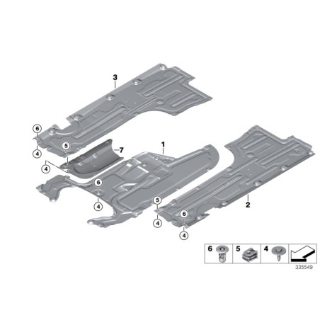 Cache pour système d'échappement - Pièce d'origine BMW 51757265262