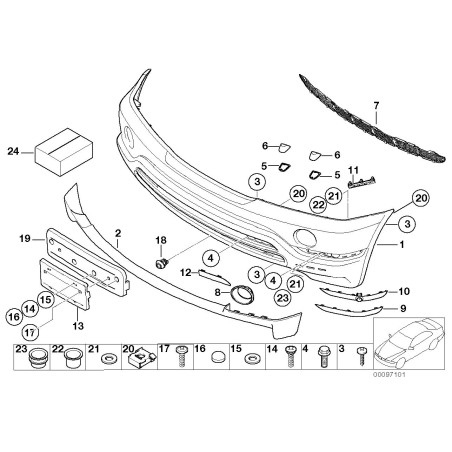 Housse - Pièce d'origine BMW 51117062604 Housse - Pièce d'origine BMW 51117062604