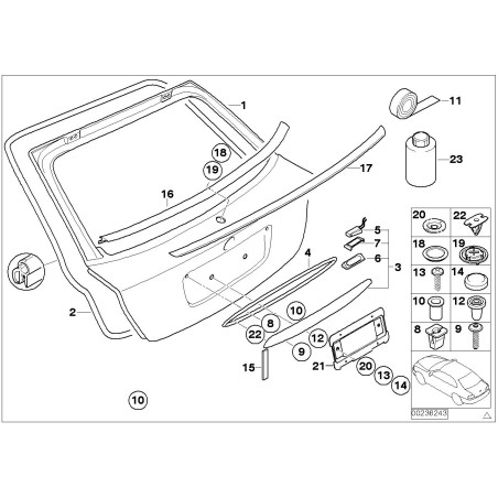 Housse - Pièce d'origine BMW 51318252389 Housse - Pièce d'origine BMW 51318252389