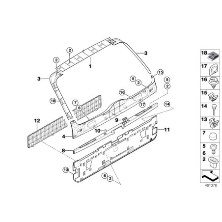 Housse - Pièce d'origine BMW 51498256841 Housse - Pièce d'origine BMW 51498256841