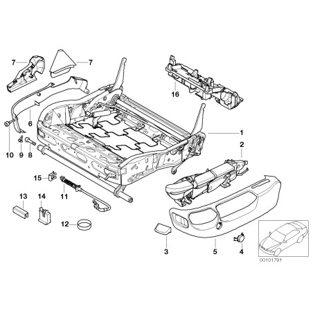 Housse - Pièce d'origine BMW 52107057988