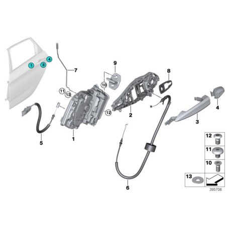 Revêtement apprêté gauche - Pièce d'origine BMW 51217396543