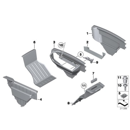 Revêtement droit - Pièce d'origine BMW 51169178696