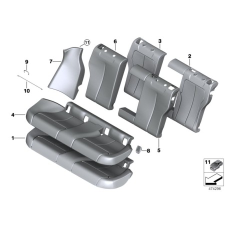 Housse Isofix - Pièce d'origine BMW 52207348047