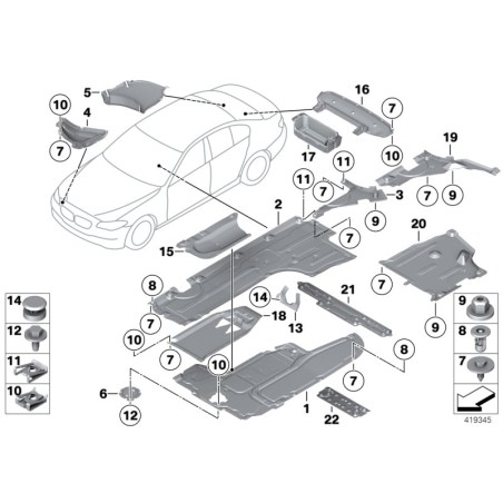 Couvercle côté gauche - Pièce d'origine BMW 51757186517