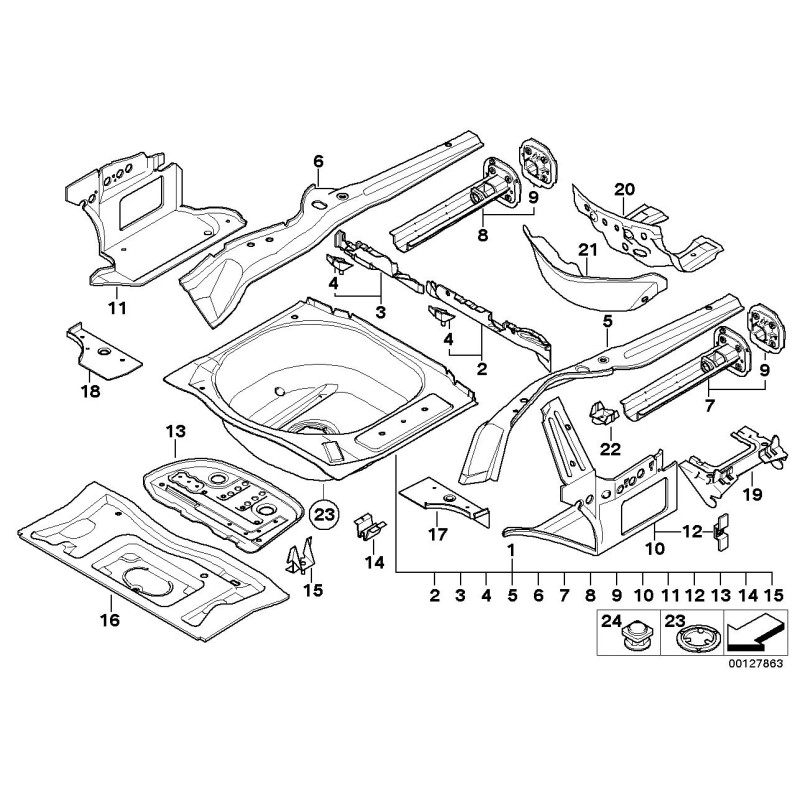 Couvercle de couverture - Pièce d'origine BMW 41128200462