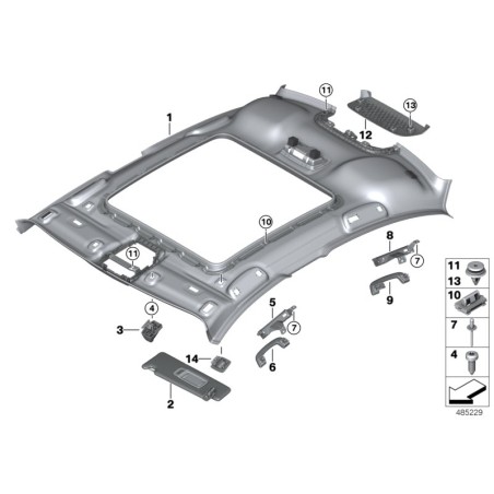 Cache microphone - Pièce d'origine BMW 51447230894
