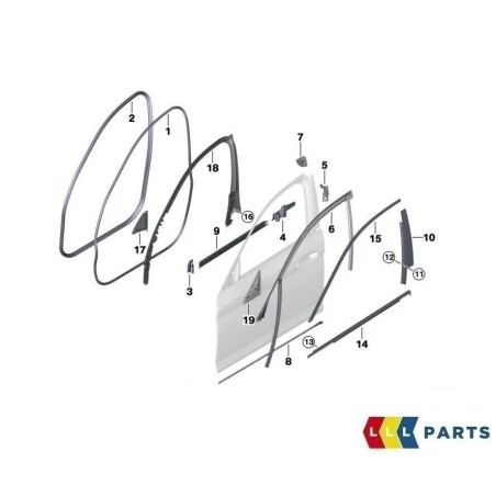 Cache Triangle Intérieur Gauche N/S - Pièce d'origine BMW 51337464599