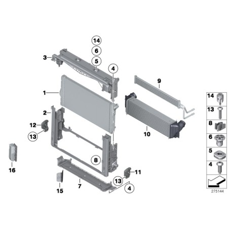 Module de couverture de support - Pièce d'origine BMW 17117639071