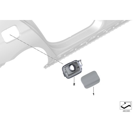 Cache-pot - Pièce d'origine BMW 51177358677