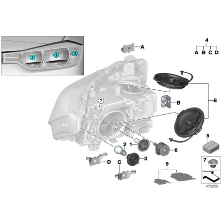 Joint de couverture - Pièce d'origine BMW 63117409862