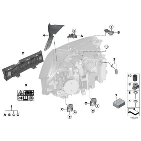 Joint de couverture - Pièce d'origine BMW 63117489213