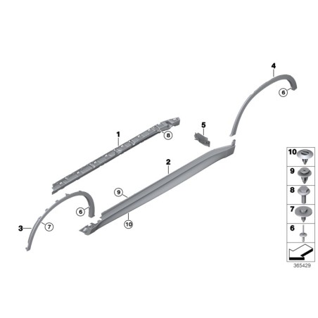 Cache d'aile de roue apprêtée - Pièce d'origine BMW 51778065898 Cache d'aile de roue apprêtée - Pièce d'origine BMW 51778065898