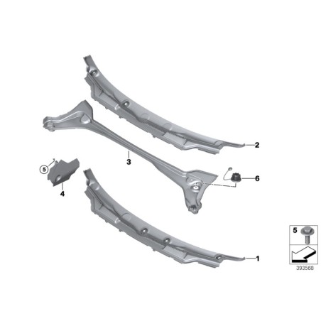 Couvercle de panneau de capot - Pièce d'origine BMW 51717305497