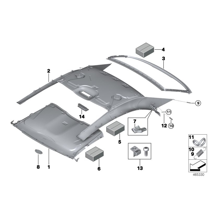 Support de garniture de montant C droit - Pièce d'origine BMW 54377204892