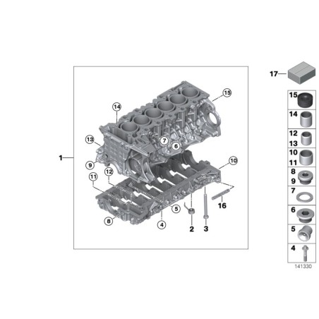 Fixations de carter - Pièce d'origine BMW 11110392552