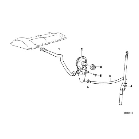 Soupape de régulateur de pression du carter - Pièce d'origine BMW 11151703484