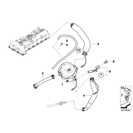 Tuyau de ventilation du carter - Pièce d'origine BMW 11157522931
