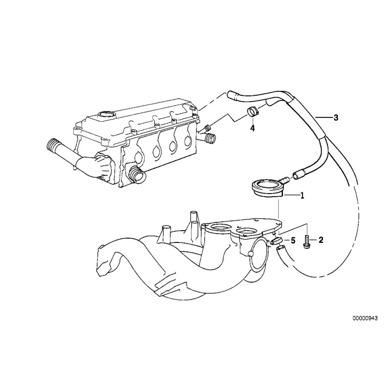 Soupape de ventilation du carter - Pièce d'origine BMW 11157501567