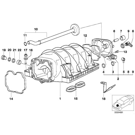 Valve de ventilation du carter - Pièce d'origine BMW 11617501563 Valve de ventilation du carter - Pièce d'origine BMW 11617501563