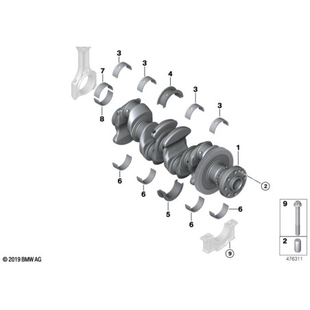 Vilebrequin - Pièce d'origine BMW 11218515071
