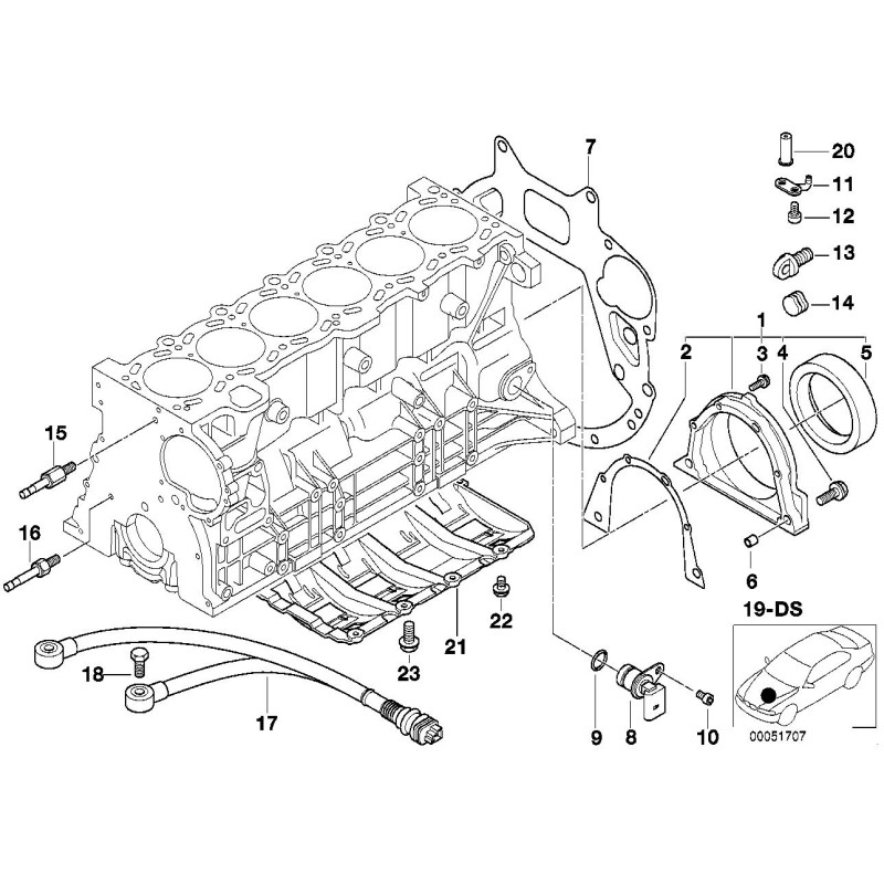 Capteur de position du vilebrequin - Pièce d'origine BMW 12141709616