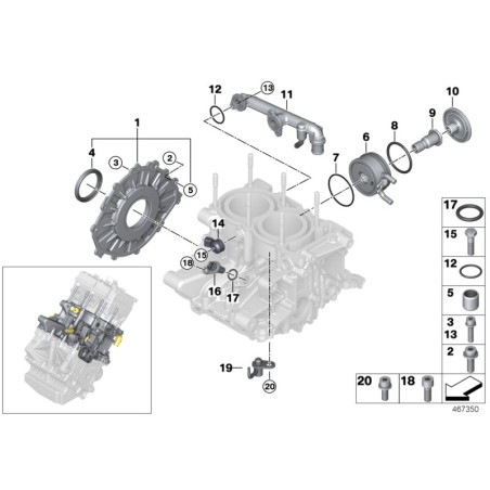 Capteur de position du vilebrequin - Pièce d'origine BMW 13627525015