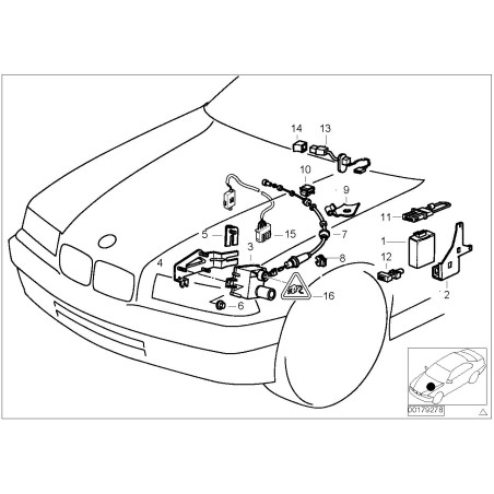 Câble de régulateur de vitesse - Pièce d'origine BMW 65718380077 Câble de régulateur de vitesse - Pièce d'origine BMW 65718380077