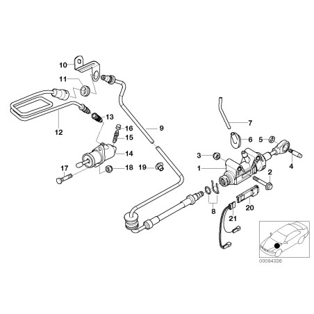 Commande d'embrayage de régulateur de vitesse - Pièce d'origine BMW 61116911072