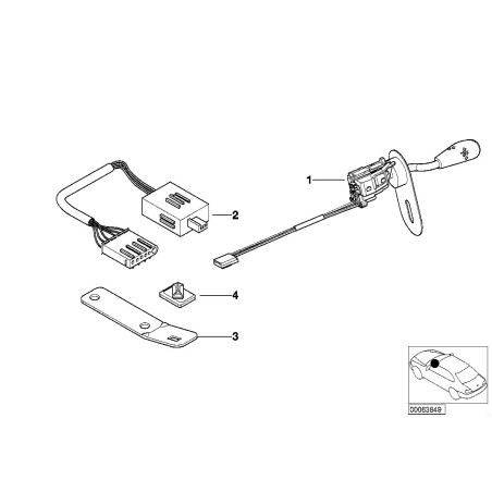 Interface de régulateur de vitesse de croisière - Pièce d'origine BMW 65718380054 Interface de régulateur de vitesse de croisière - Pièce d'origine BMW 65718380054
