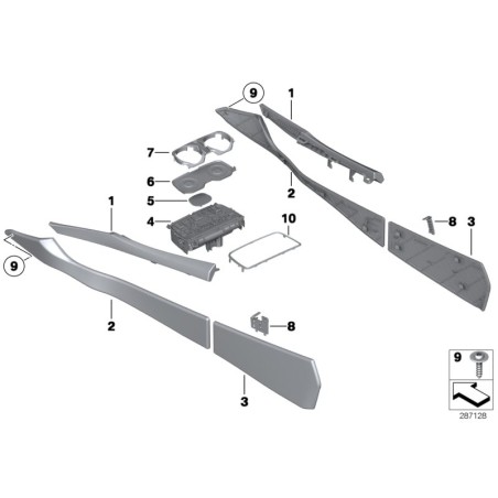 Porte-gobelet - Pièce d'origine BMW 51169113863