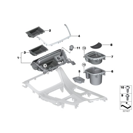 Porte-gobelet - Pièce d'origine BMW 51169171560