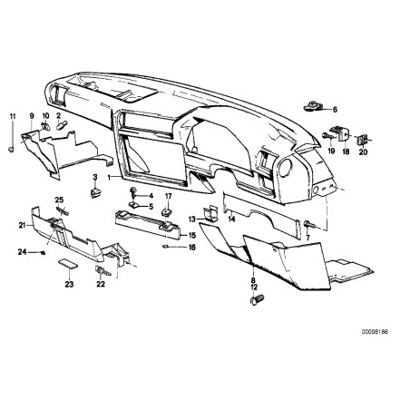 Support de tableau de bord - Pièce d'origine BMW 51451906532