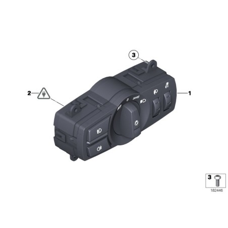 Interrupteur de commande d'élément de lumière du tableau de bord - Pièce d'origine BMW 61316803964