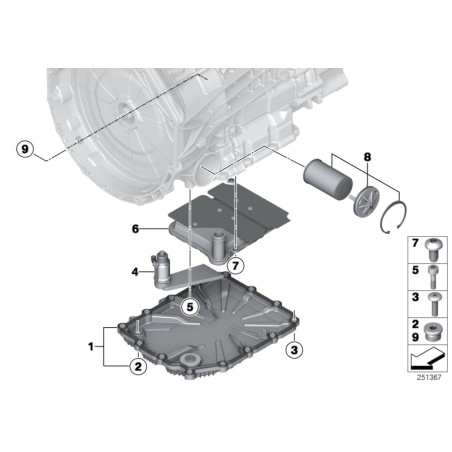 Filtre d'aspiration DCT - Pièce d'origine BMW 28107842828 Filtre d'aspiration DCT - Pièce d'origine BMW 28107842828