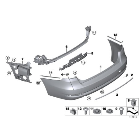 Bande décorative - Pièce d'origine BMW 51137416084 Bande décorative - Pièce d'origine BMW 51137416084