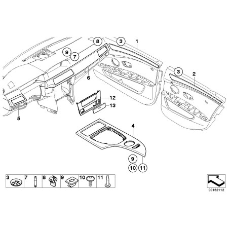 Bande de décoration - Pièce d'origine BMW 51416983765