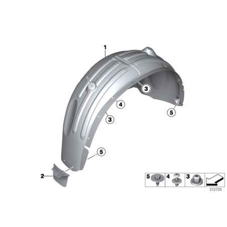 Lèvre de déflecteur arrière - Pièce d'origine BMW 51627213651