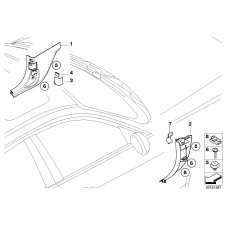 Cache de prise de diagnostic OBD noir LHD - Pièce d'origine BMW 51437147538