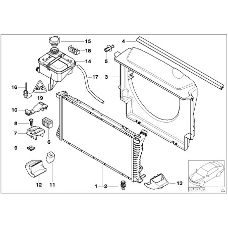 Réservoir d'expansion de liquide de refroidissement diesel - Pièce d'origine BMW 17132248050 Réservoir d'expansion de liquide de refroidissement diesel - Pièce d'origine BMW 17132248050