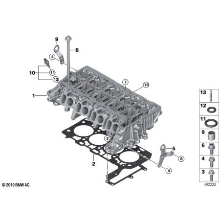 Capteur de température du liquide de refroidissement du moteur diesel - Pièce d'origine BMW 13627797957