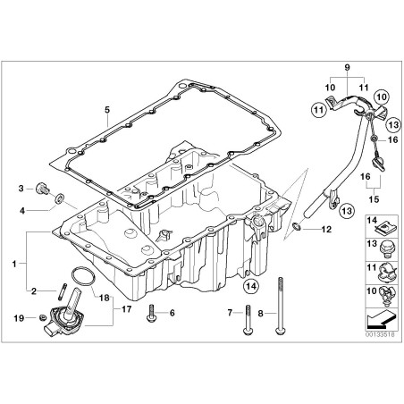 Jauge d'huile moteur diesel - Pièce d'origine BMW 11437791560 Jauge d'huile moteur diesel - Pièce d'origine BMW 11437791560