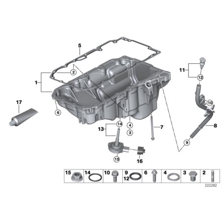 Jauge d'huile moteur diesel - Pièce d'origine BMW 11438506777