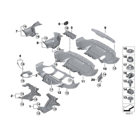 Diffuseur arrière de carburant diesel - Pièce d'origine BMW 51757404729 Diffuseur arrière de carburant diesel - Pièce d'origine BMW 51757404729