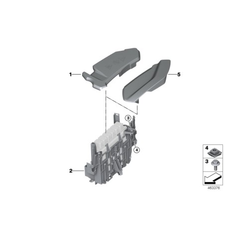 Couvercle de boîte à fusibles Diesel - Pièce d'origine BMW 12908578818